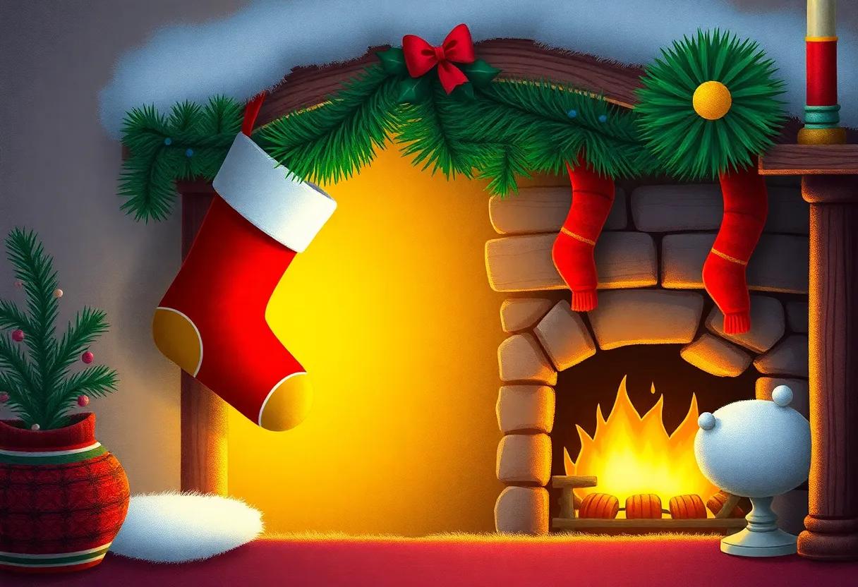 The Enchanted Stocking Hangs by the Fireplace