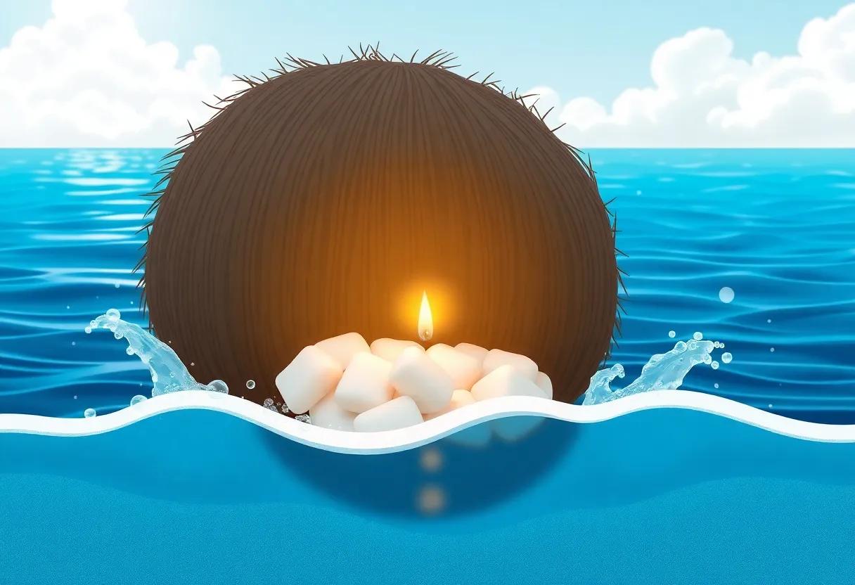 The ​Coconut's⁢ Quiet Beginning⁤ on the ⁤Sandy⁤ Shore