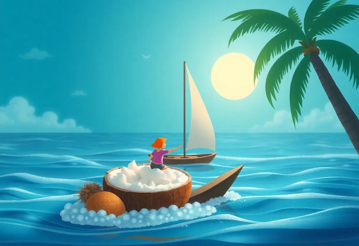 New Friends ​Greet​ the ⁢Coconut's Gentle Arrival