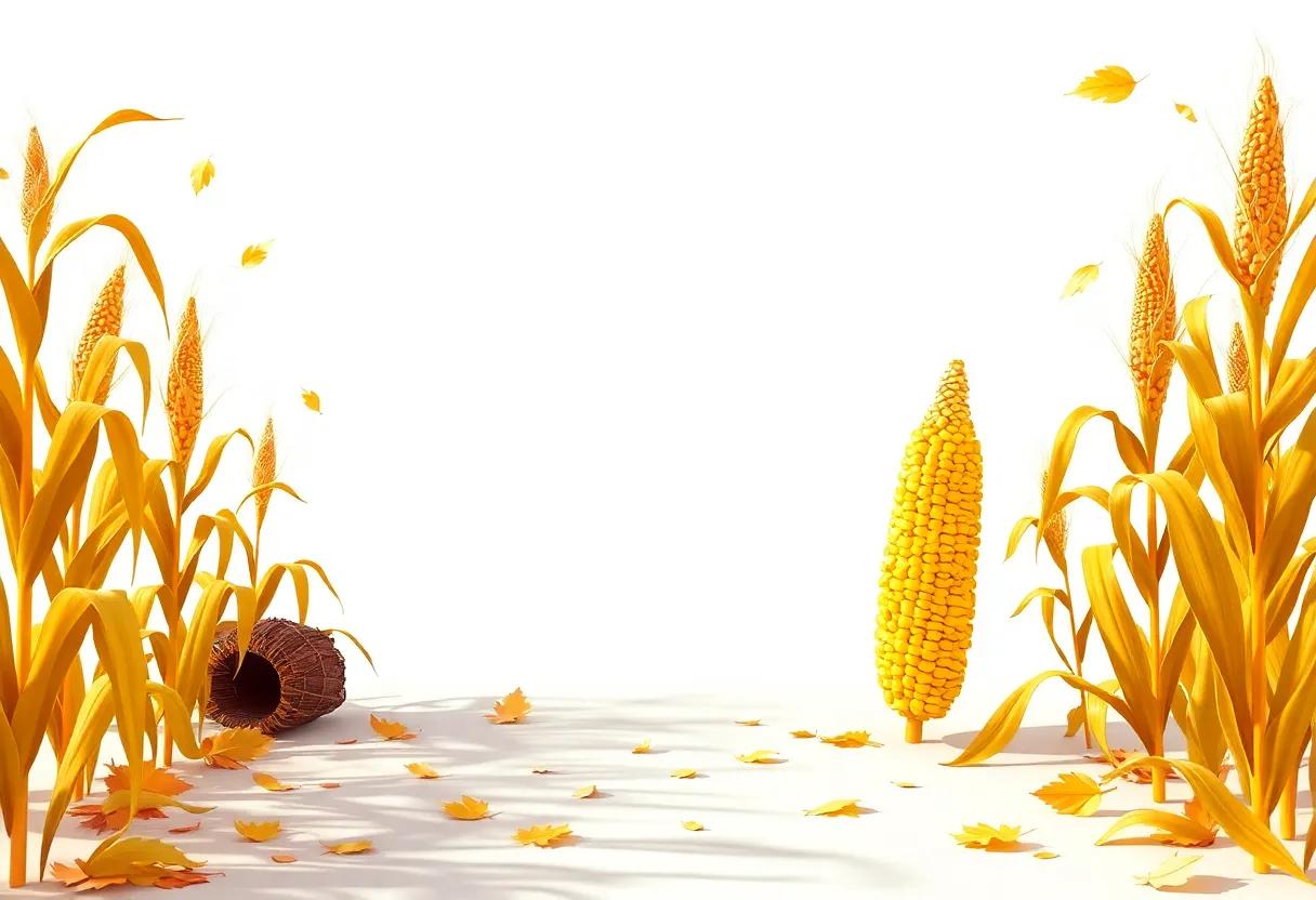 Golden Leaves Dancing‍ Around the Rustling Stalks