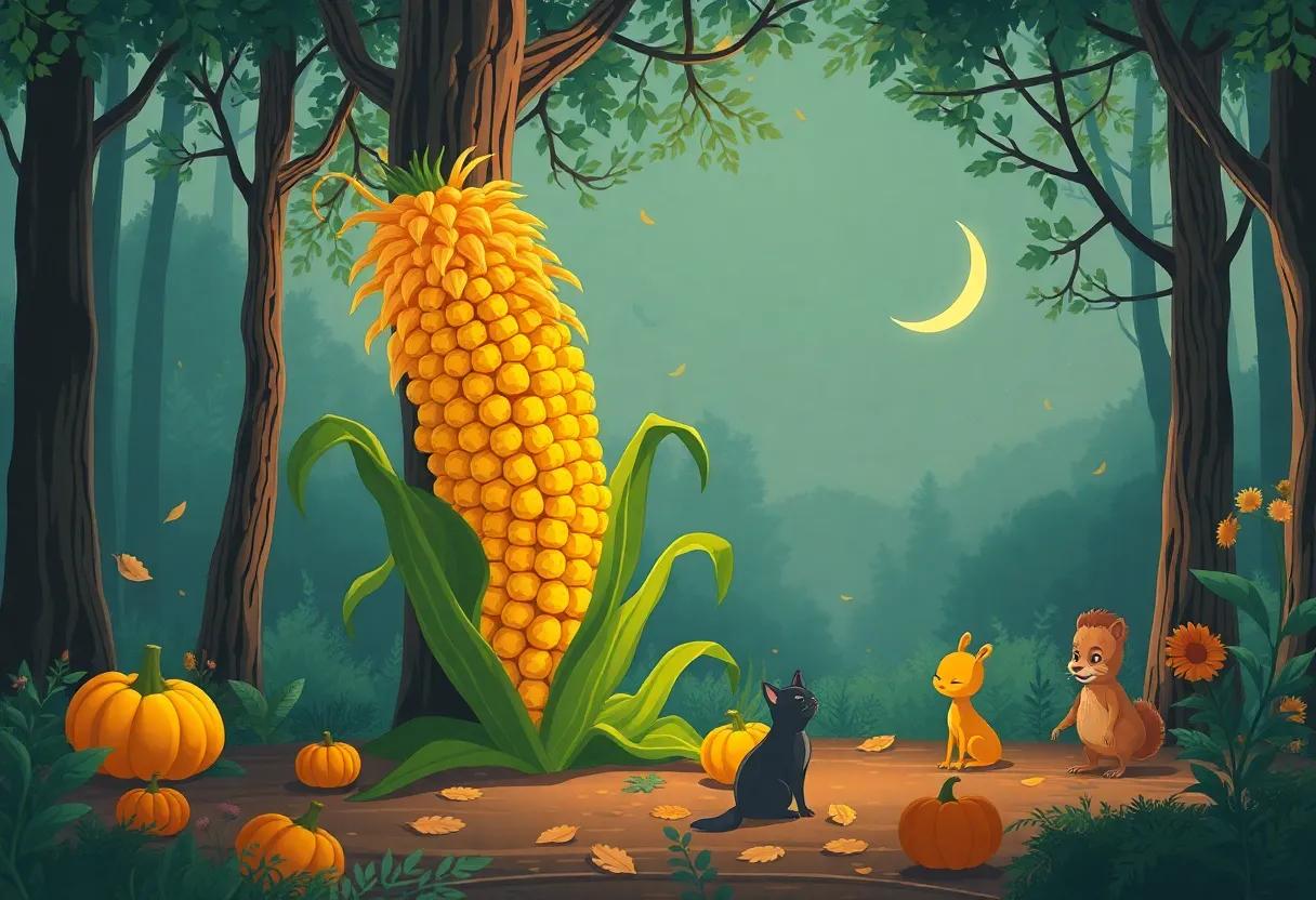 Friendly Forest Creatures Gathering for the Celebration