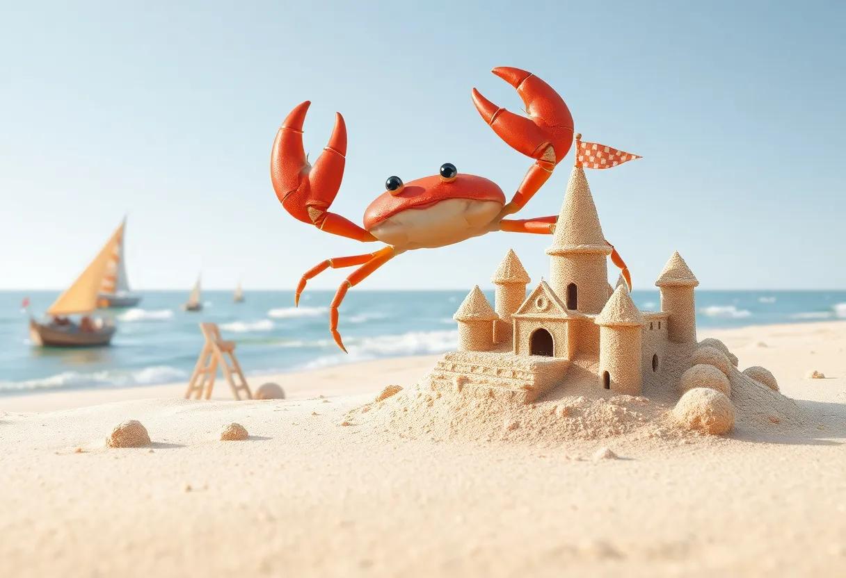 The Busy Shoreline Preparing for⁤ a Grand Sandcastle‍ Contest