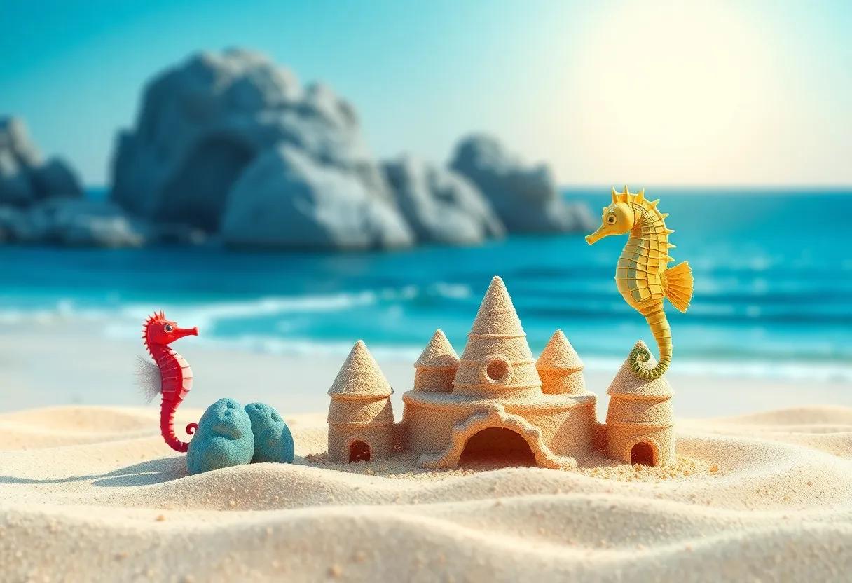 Gathering Colorful Seashells and Shimmering Pebbles