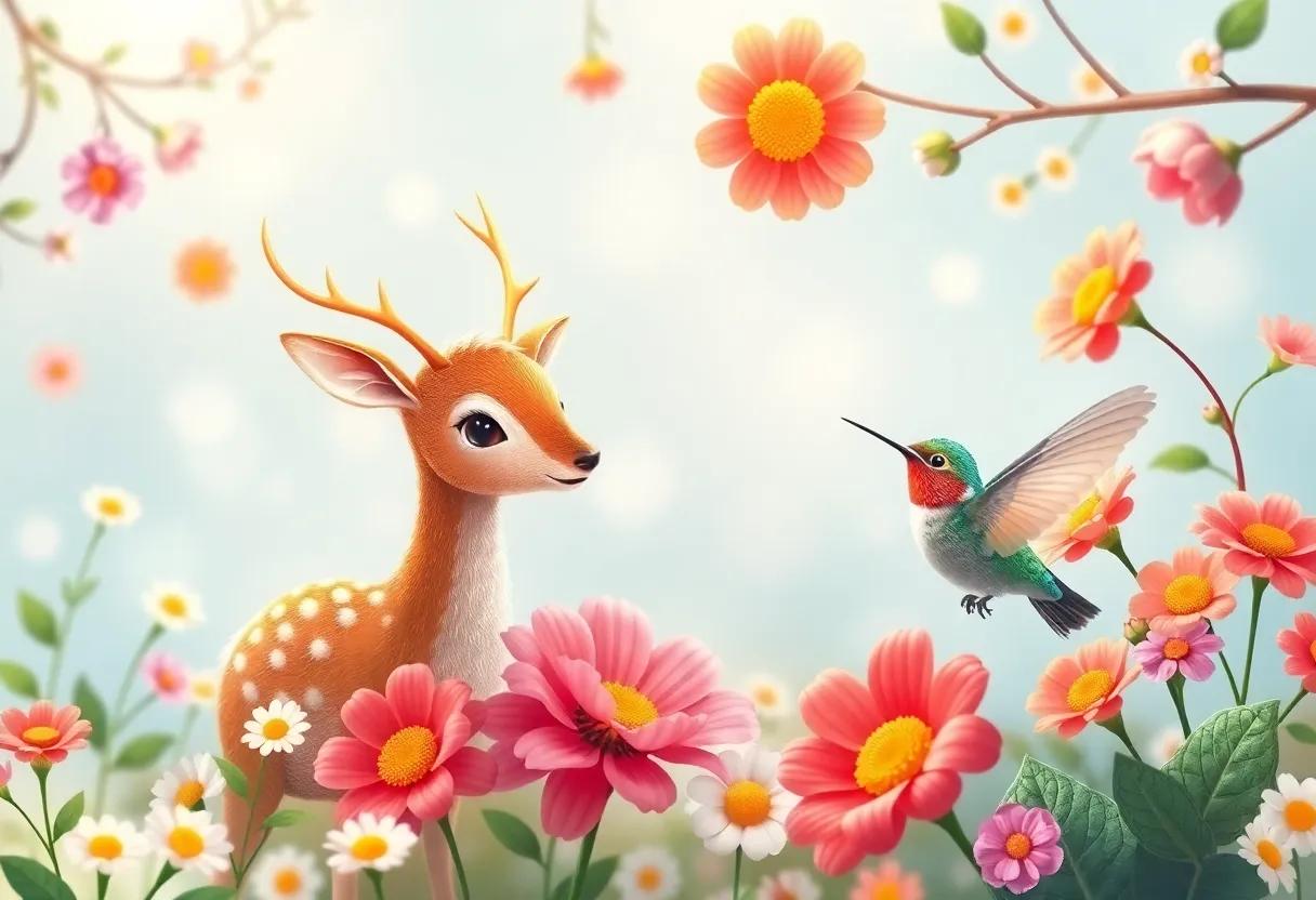 The Whispering Woods and Its Magical Blooming Trees