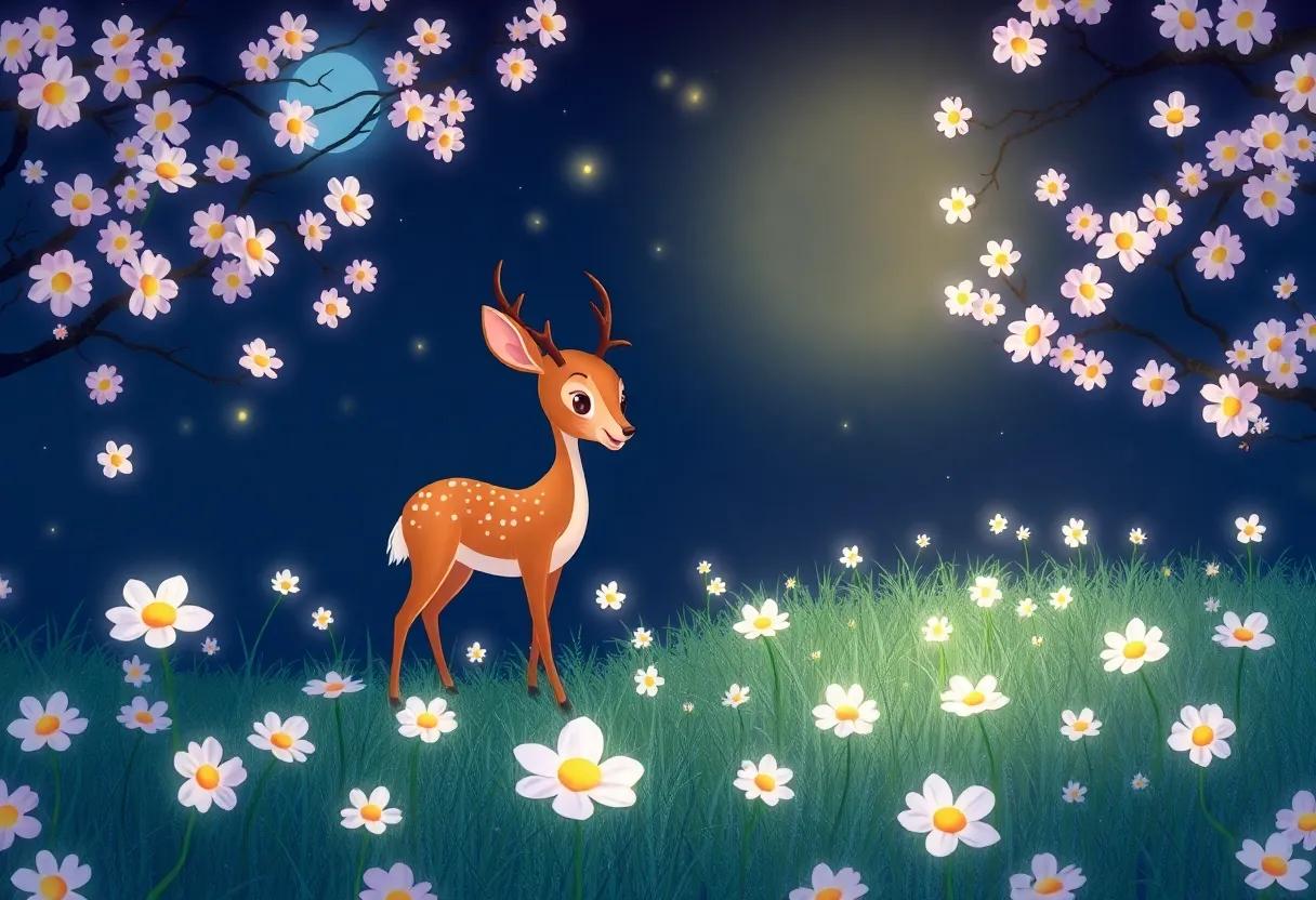 Nightfall and the Gentle Glow of the Luminescent Blossoms
