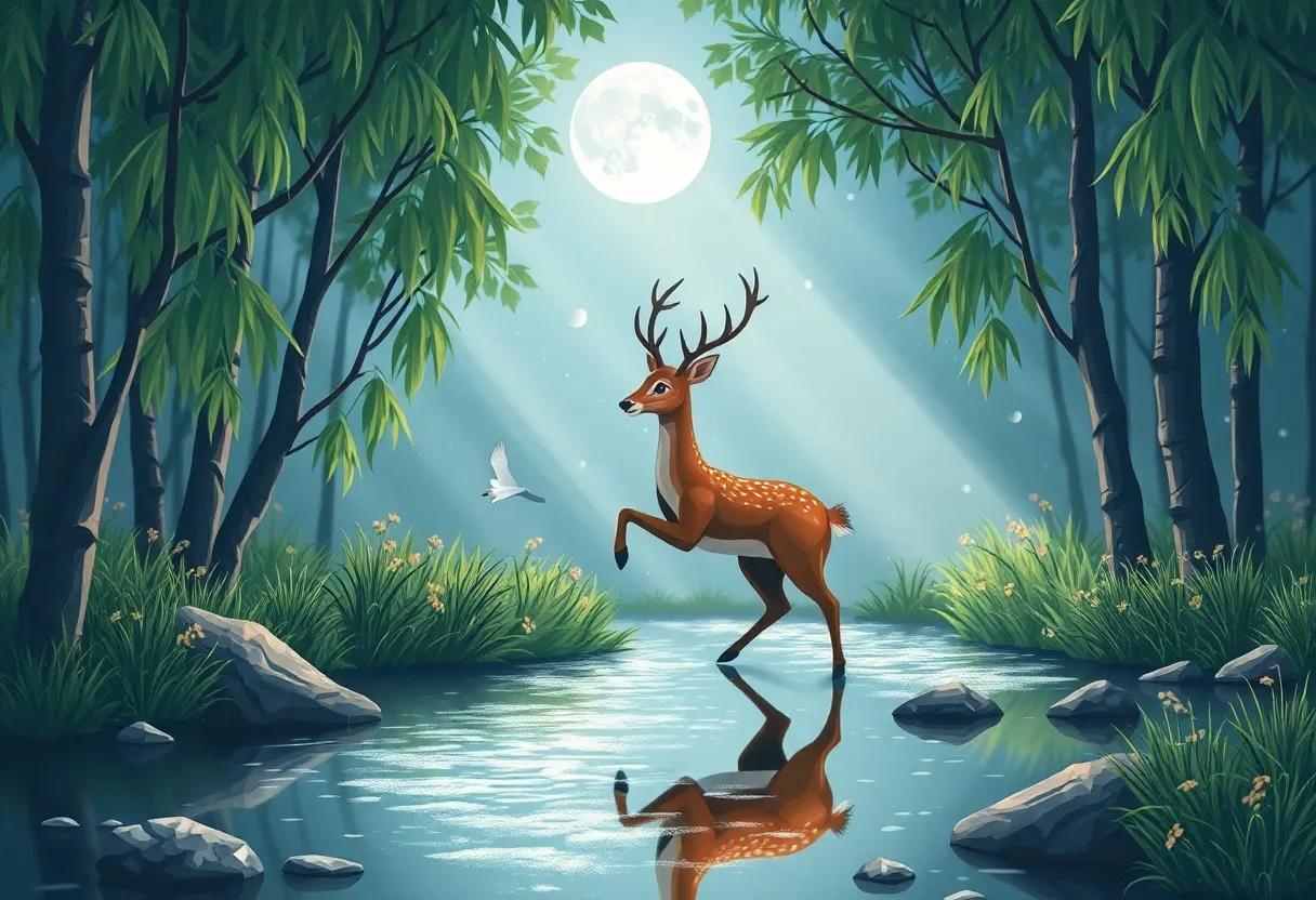 The Sparkling River Reflecting ⁢Moonbeams
