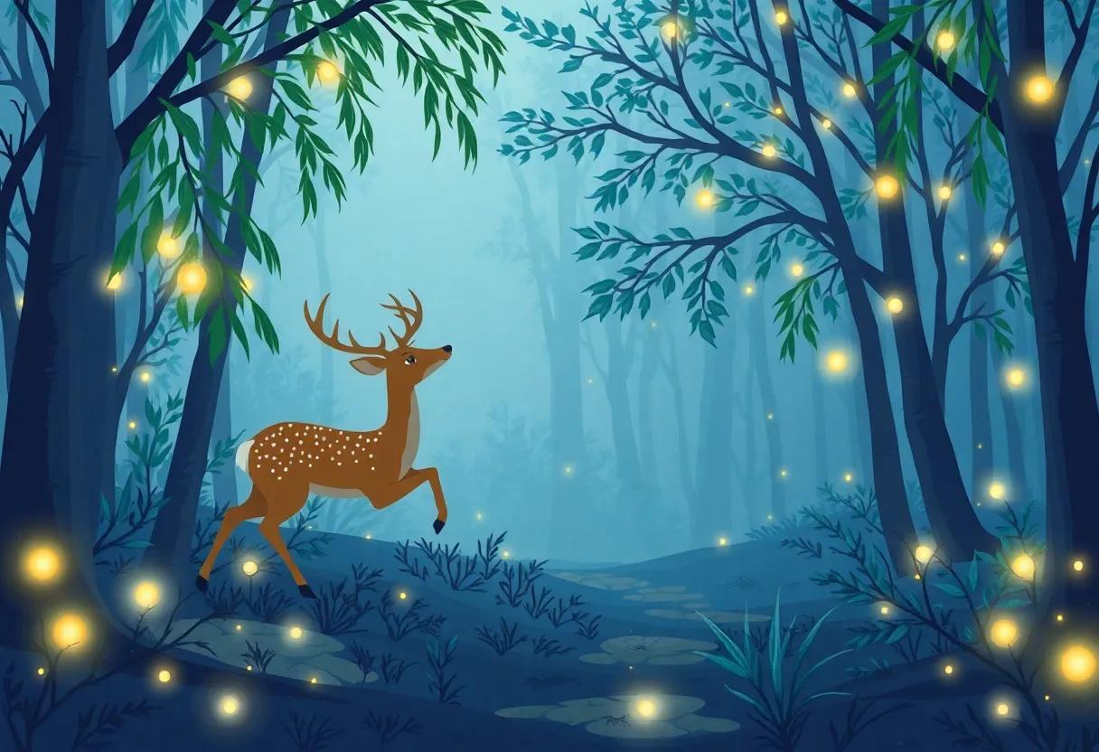 Twinkling Fireflies Lighting ⁢the Woodland​ Path