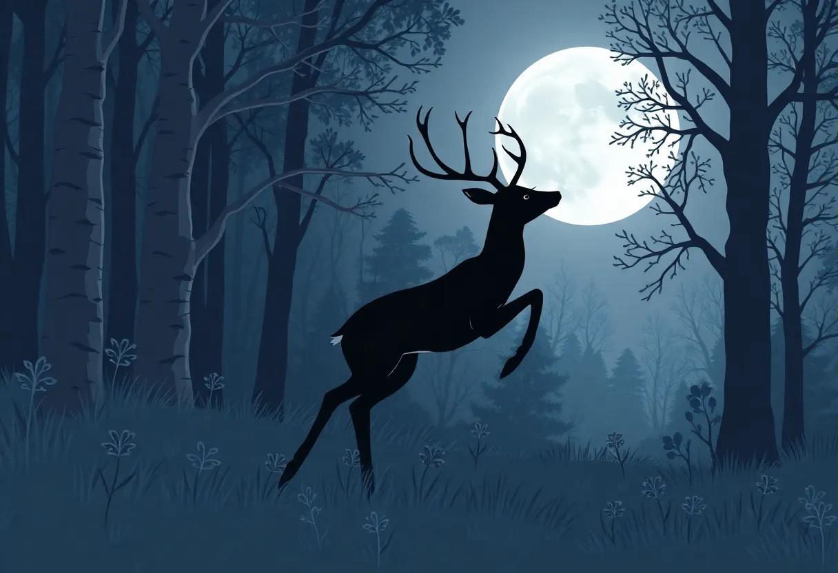 Moonlight That Paints the Forest Silver