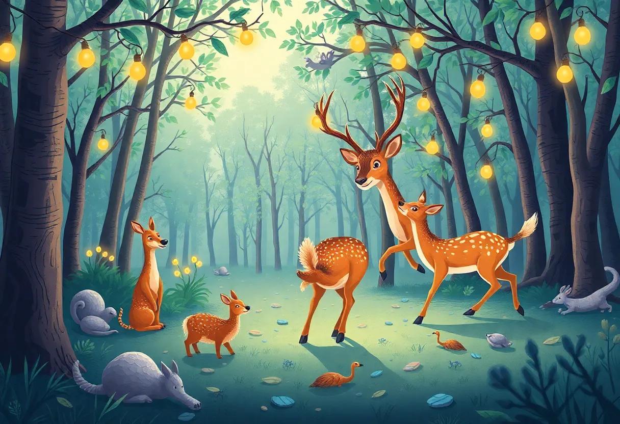 friendly ‍Forest Creatures Join the Celebration