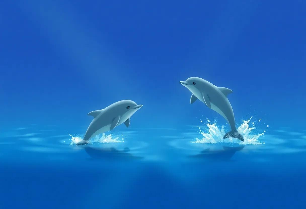 The Playful Dolphins Teaching ‍New Ballet Moves