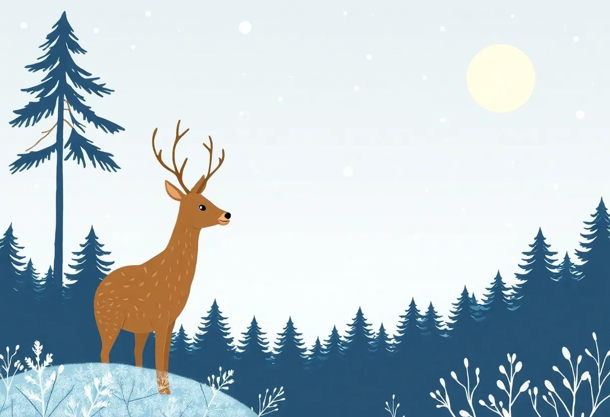 Whispers of Frost Among the Pine Trees