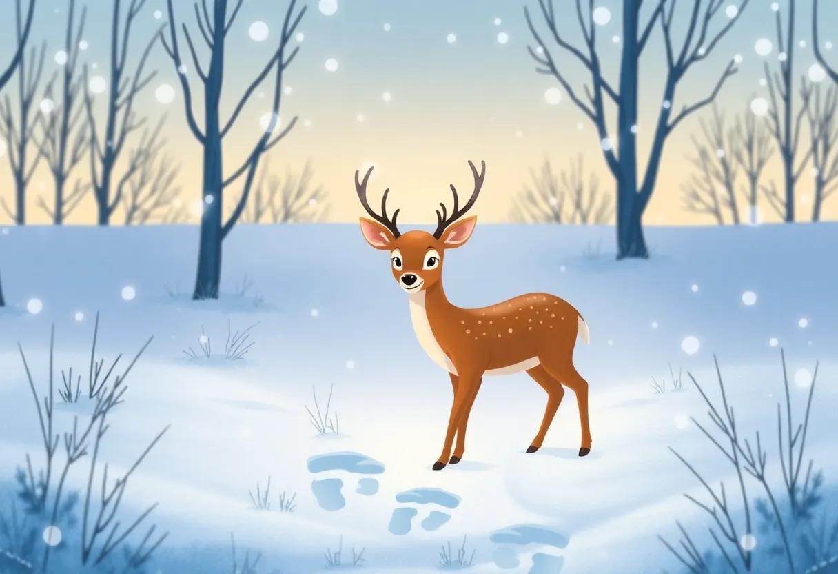 Magical Footprints in the Frozen Meadow