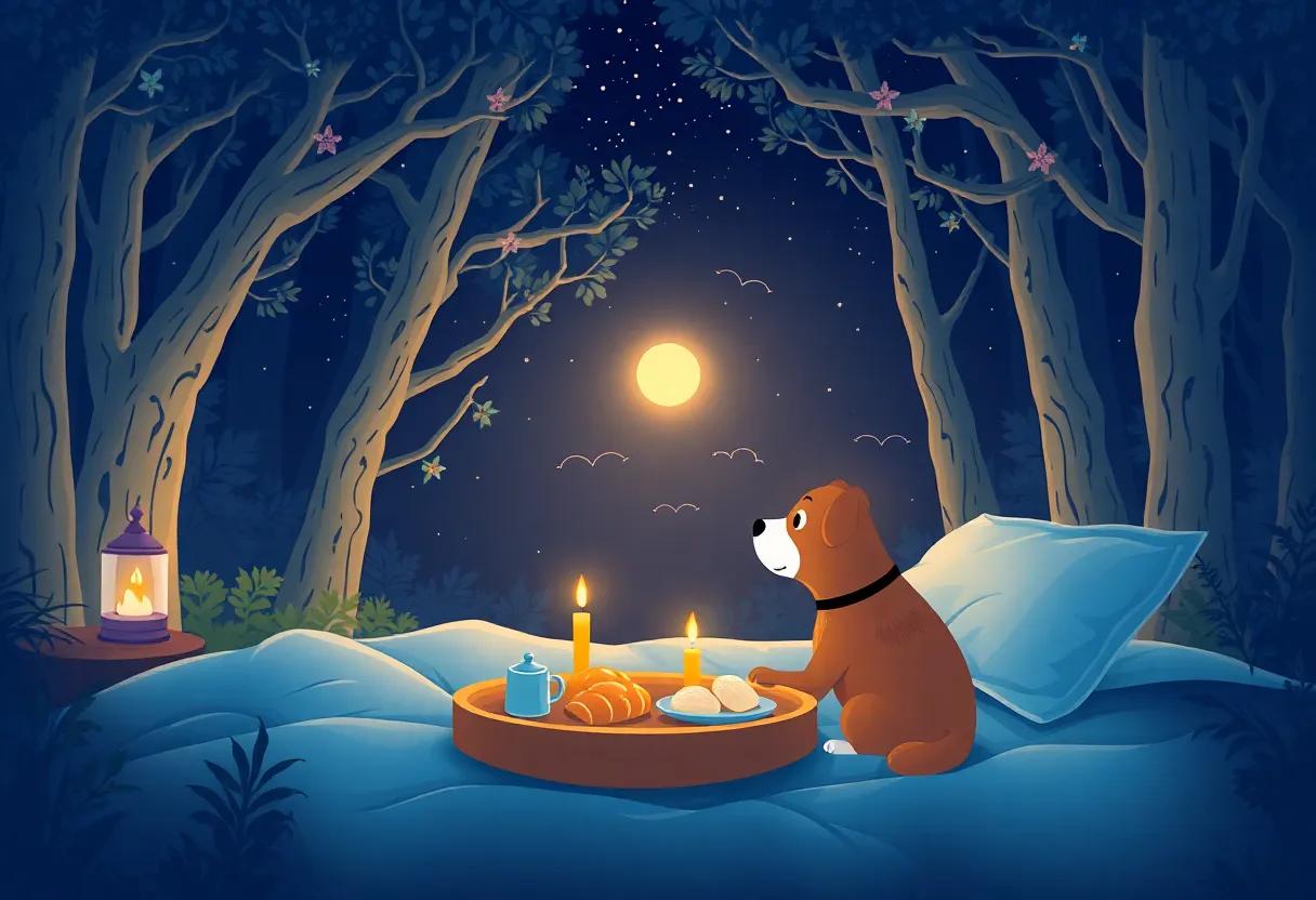 A Nighttime Feast Under the Twinkling Canopy