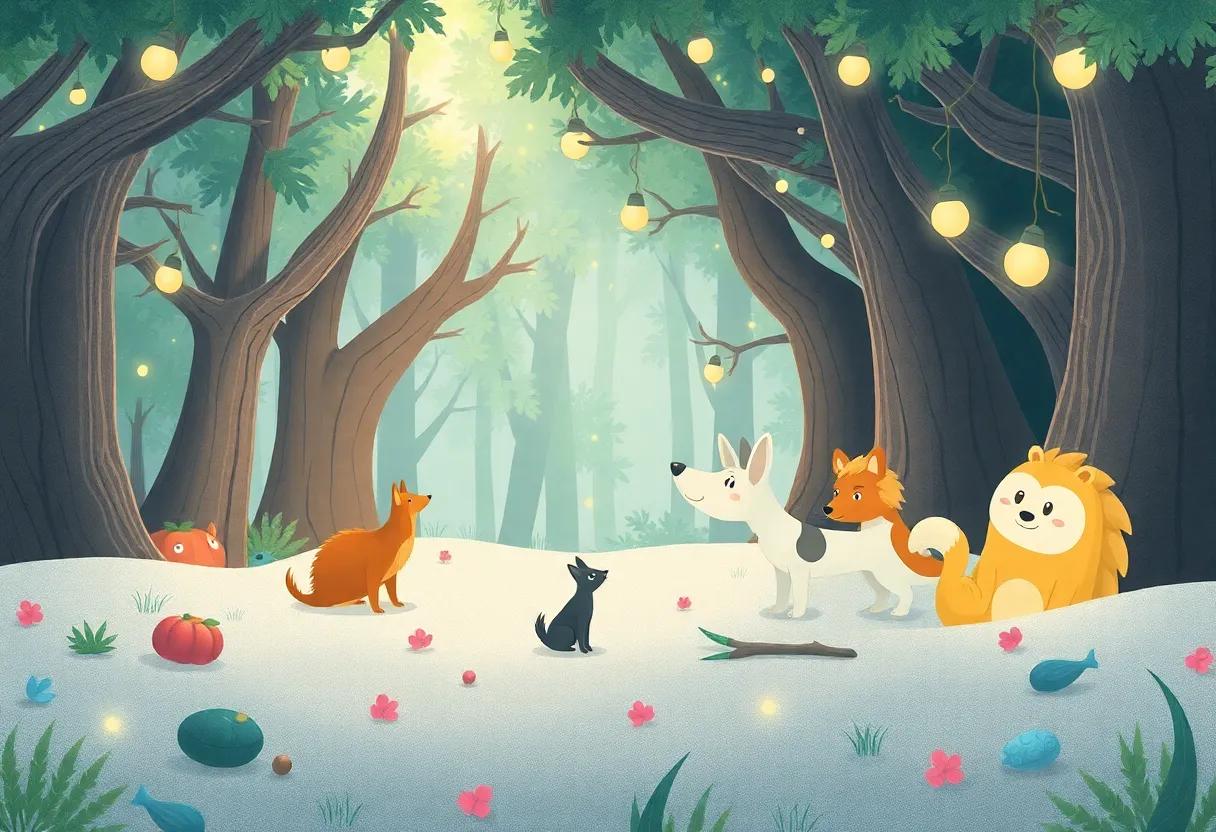 A Cozy Hollow Filled with Friendly Creatures