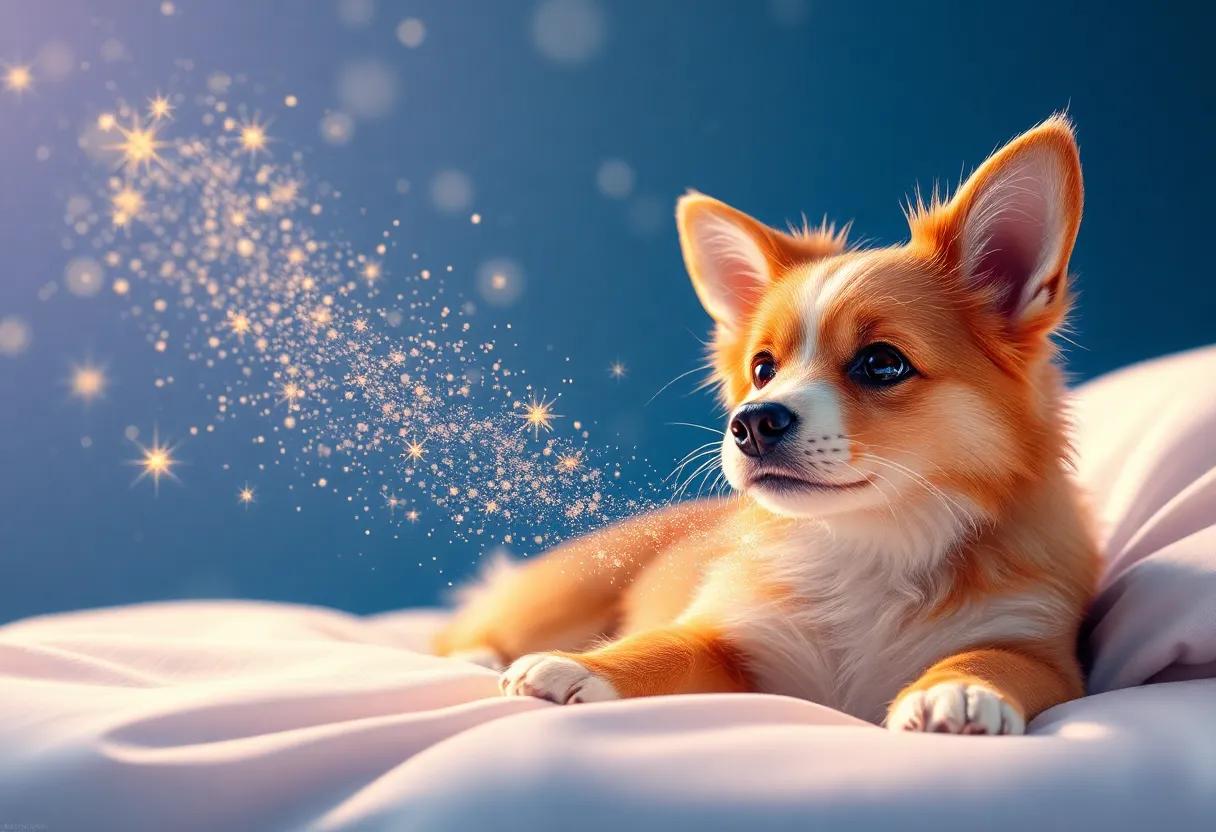 The Curious Dog ⁣with ‍Twinkling Fur