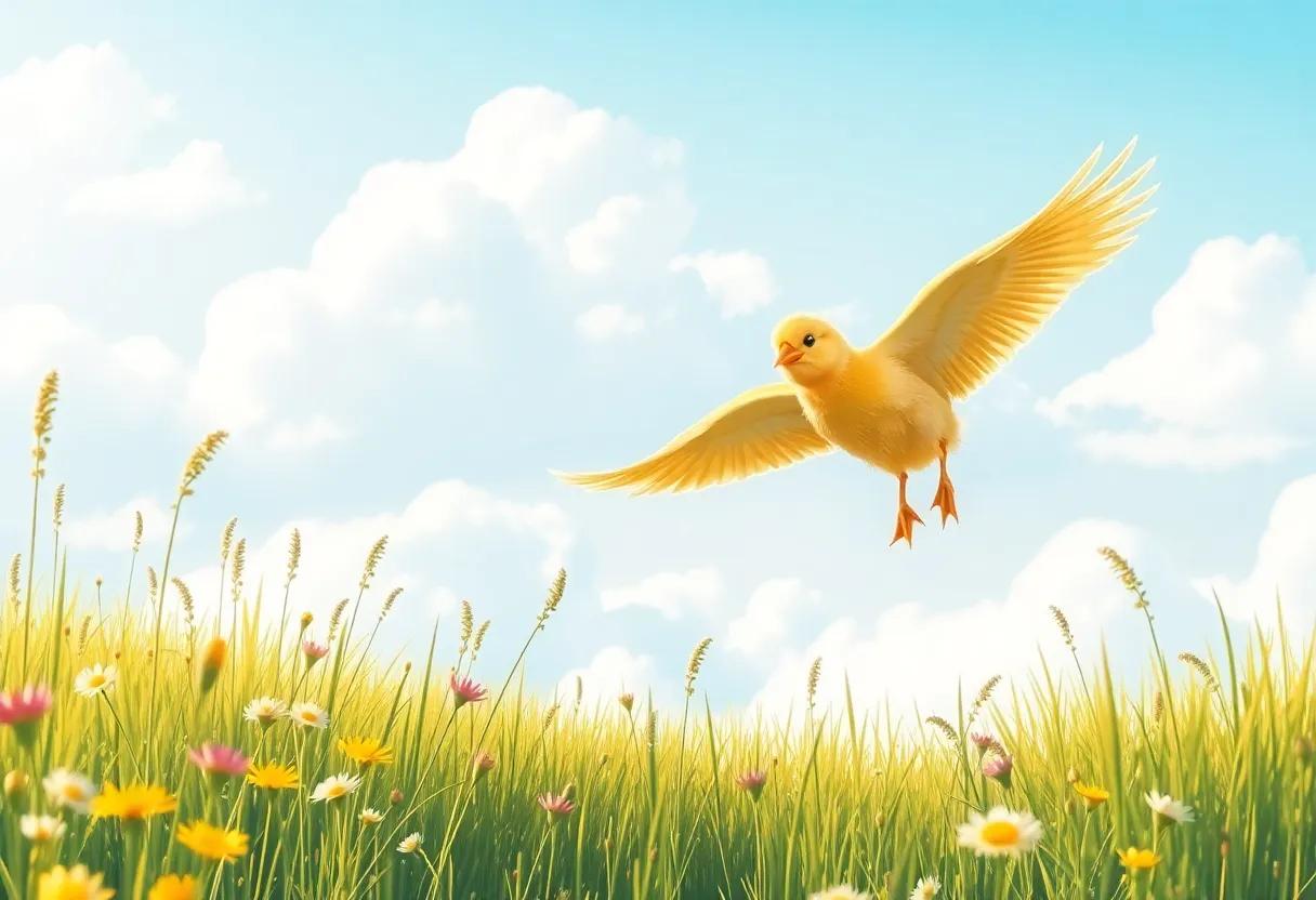 Soaring ⁢above⁣ the Meadow ‍with Friends ​Cheering Below