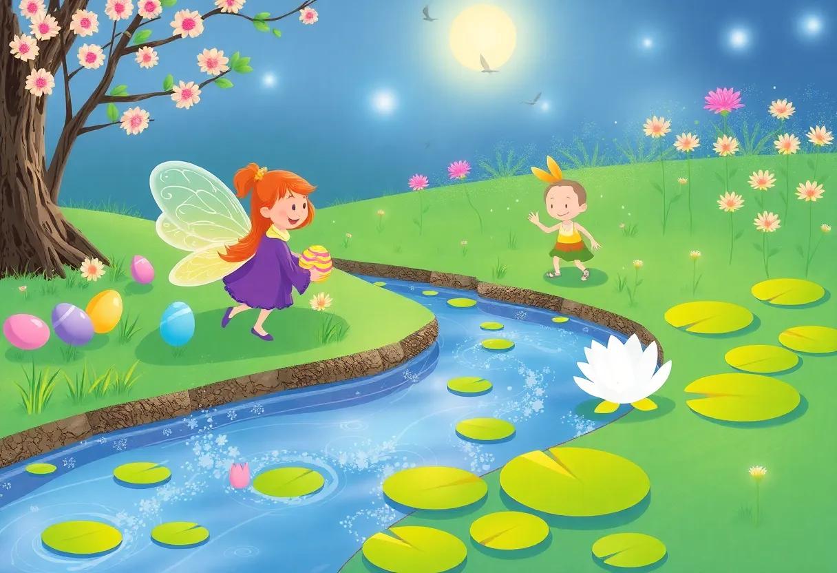 Crossing the Sparkling Stream with Magical Lily Pads