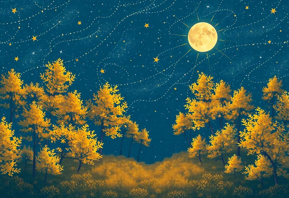 The Journey Through ‌Golden Forests⁢ Under ⁤Moonlight