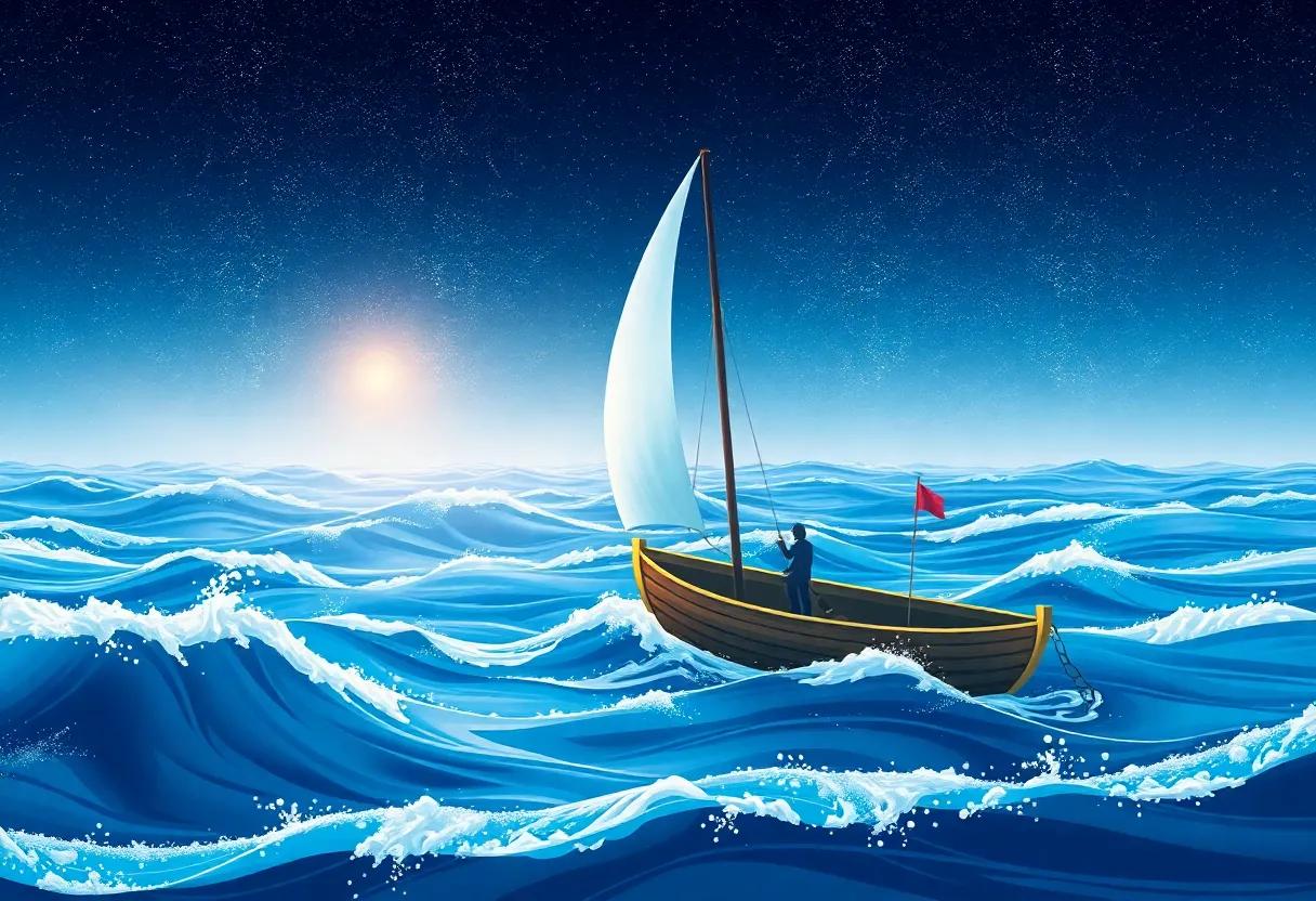 Whispering Waves and the⁣ Boat's Silent Journey