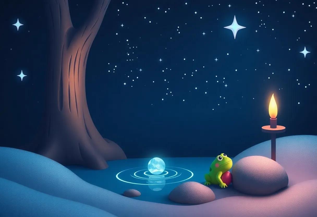 The‍ Whispering Pond Beneath the Silver Moon