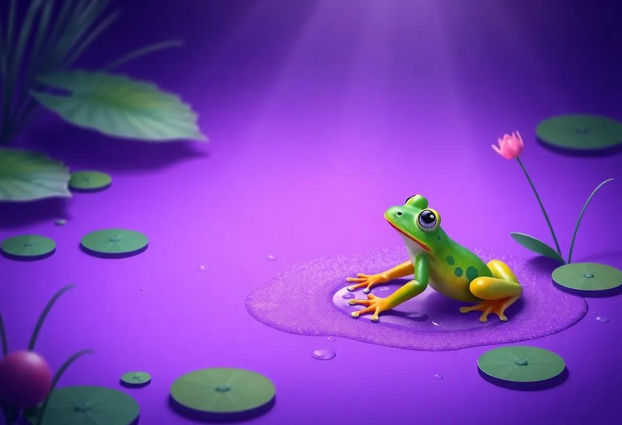 Bringing the Pond to ‍Life with⁣ Purple ‍Hues