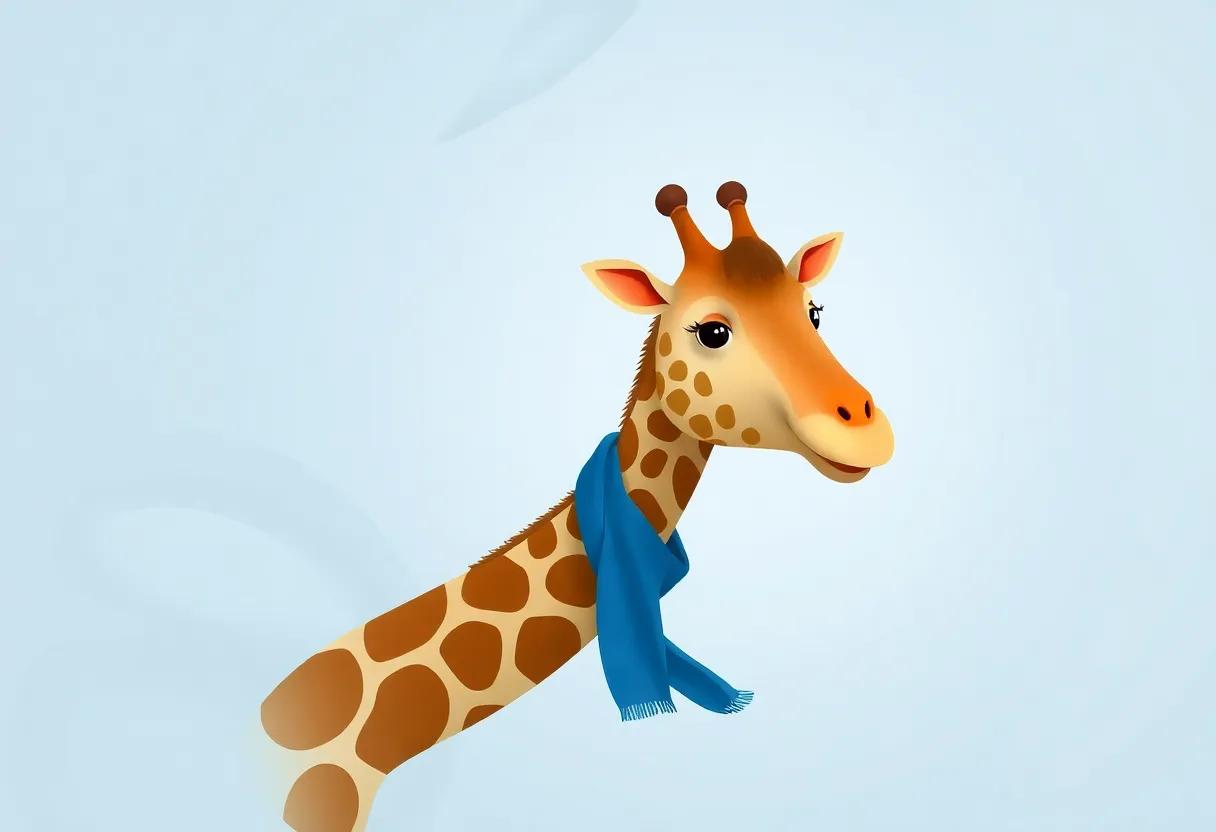The Giraffe's Unique Blue Scarf and Its Meaning