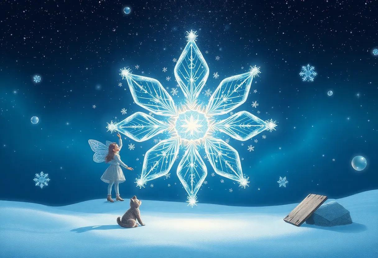 A Wishing Star Made of Crystals and Snow
