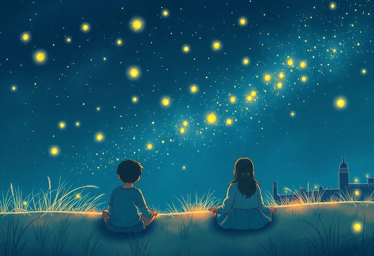 Friends Gathered to ‍Watch⁢ the Night ‌Illuminate