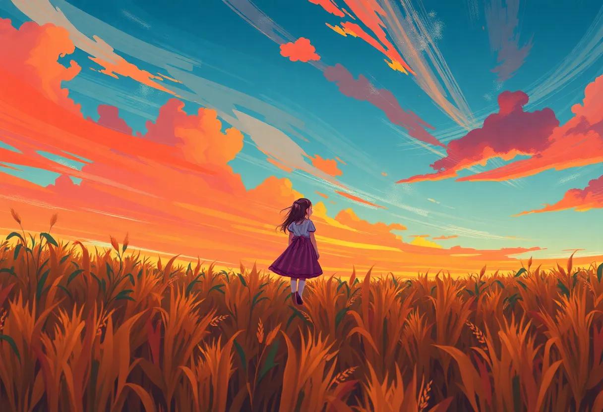 Brushstrokes That Set the Evening Ablaze