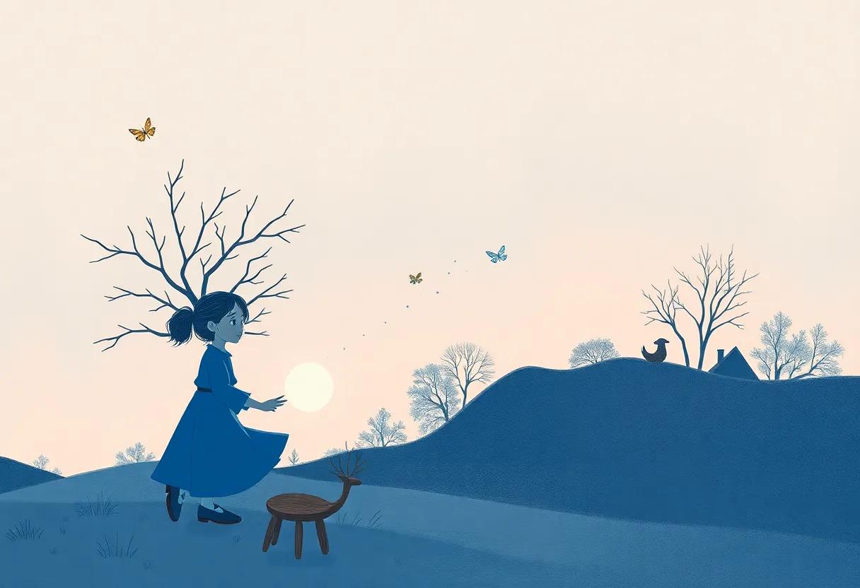 The Girl's Spark of Imagination in a Quiet Village