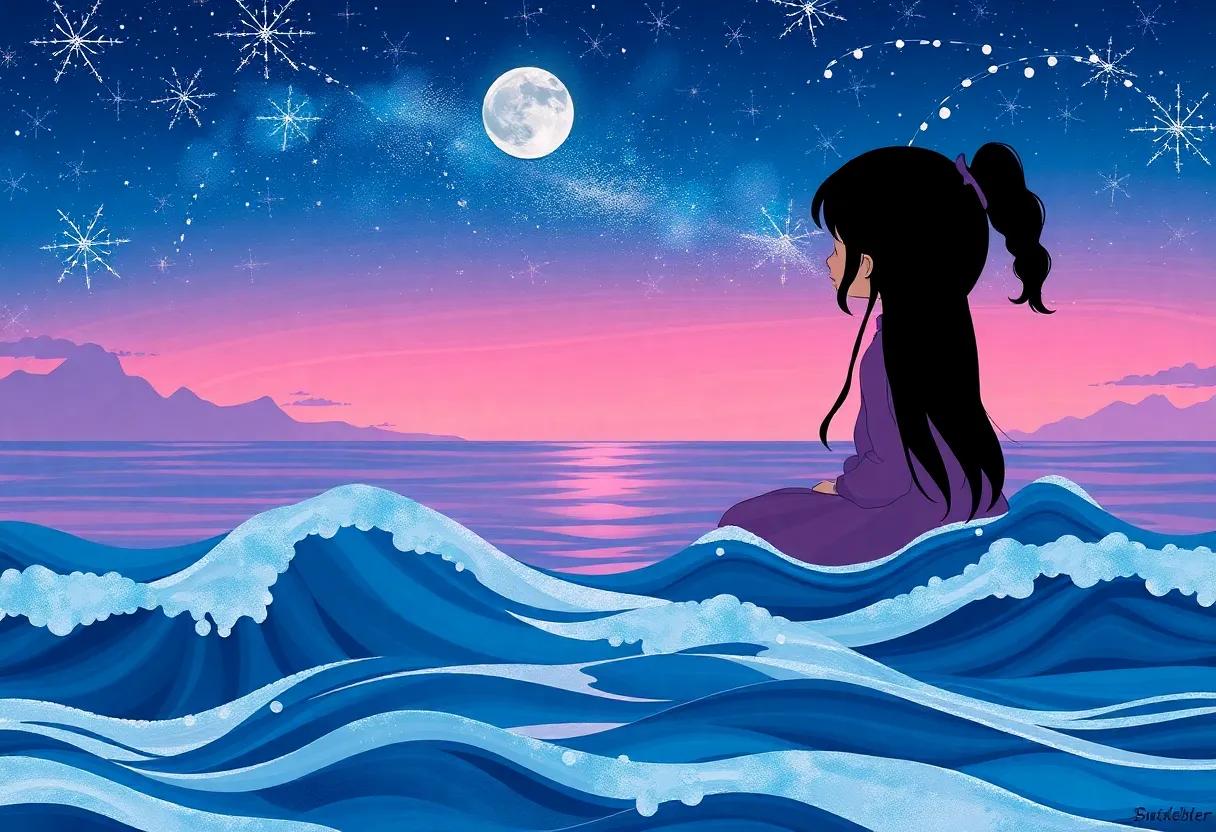 Painting the Night Sky's Reflection ​on the Sea
