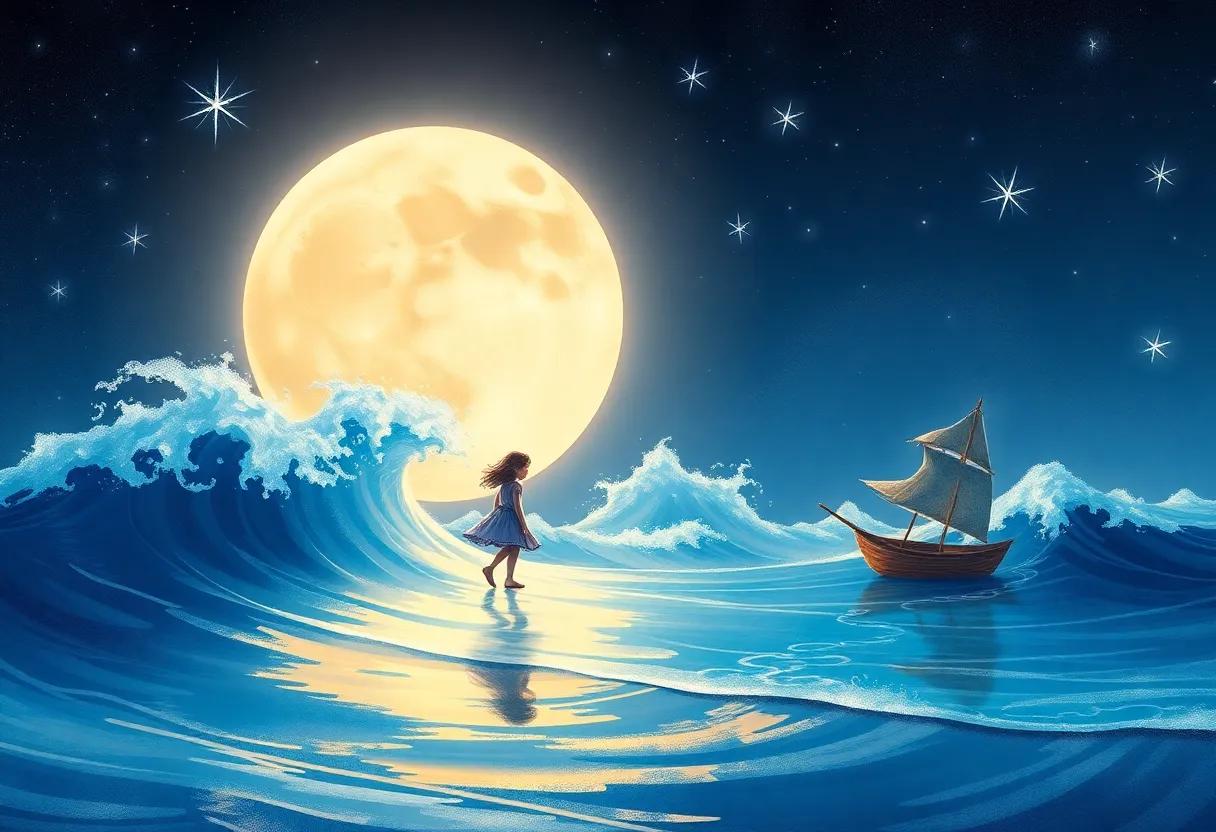 The Girl with Brushes ‍Born from Moonlight