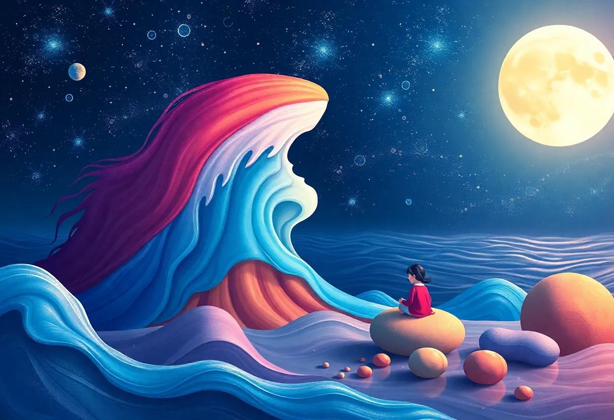How the Night Sky blended with Her Art