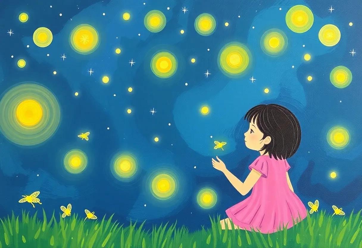 Painting Fireflies That Dance on Canvas