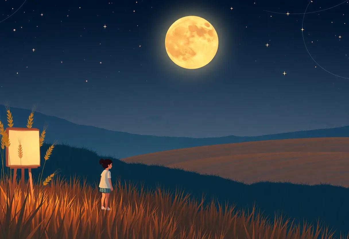The Girl's Quiet Evening in the Countryside