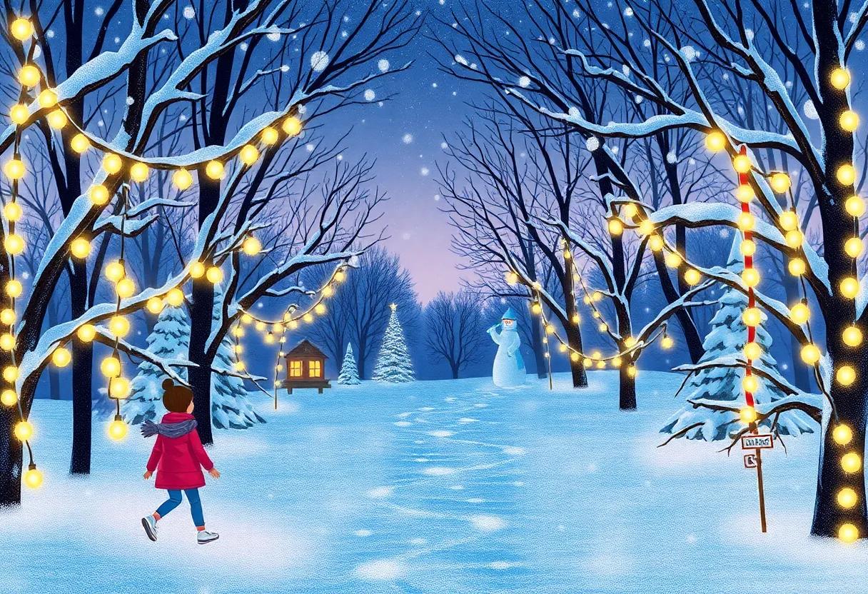 Twinkling Lights ​Leading to the Secret Path
