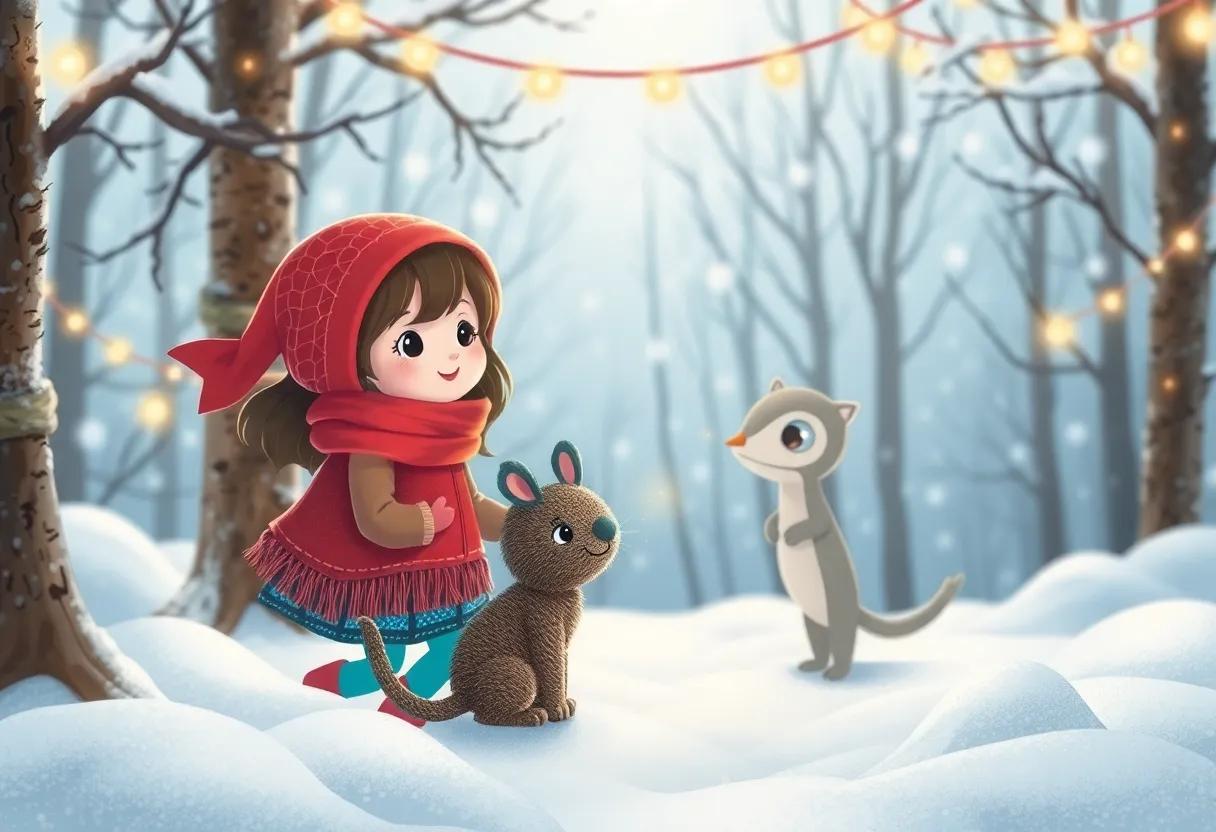 Friendly Forest Creatures ‍Welcoming the⁣ Girl
