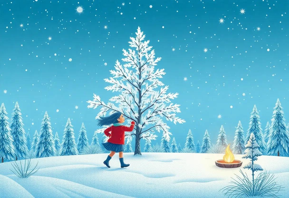 Dancing Around​ the Frosted Pine Tree