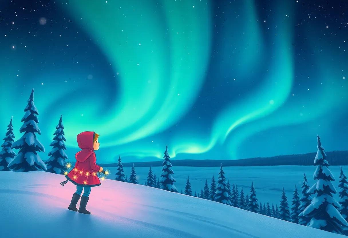 A Heartwarming Farewell ‍Under⁢ the Twinkling Northern Lights