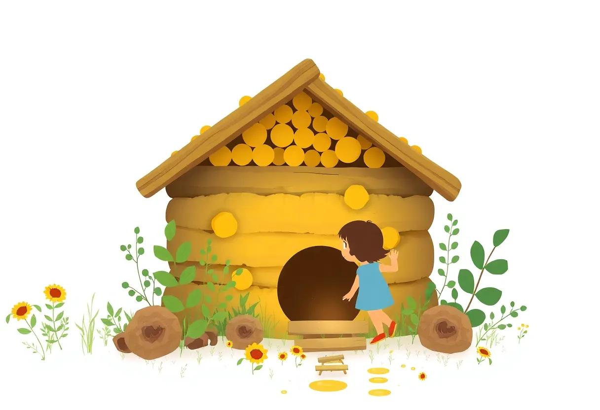 The Curious Girl and the golden Honeycomb