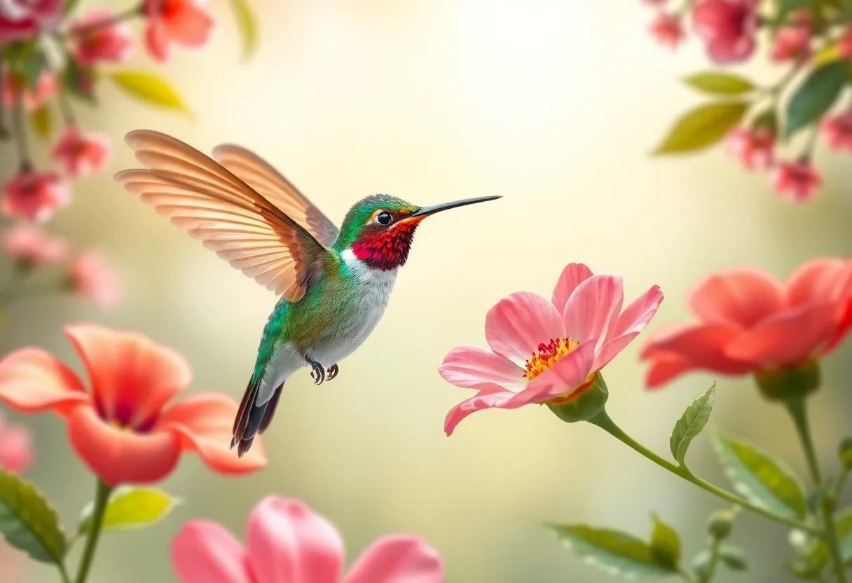 The Cheerful‍ Arrival of ⁤the Little Hummingbird