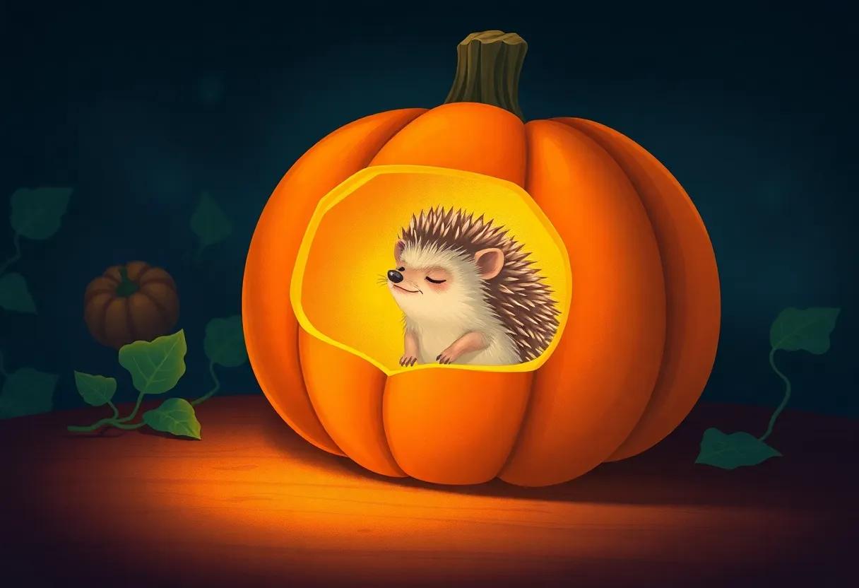A Warm Glow from the Pumpkin's Secret Entrance