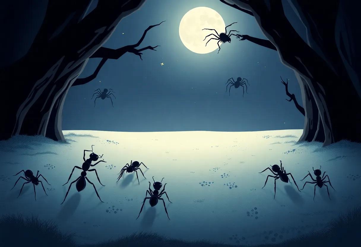 Facing the Shadow Spiders in⁢ the Moonlit Hollow