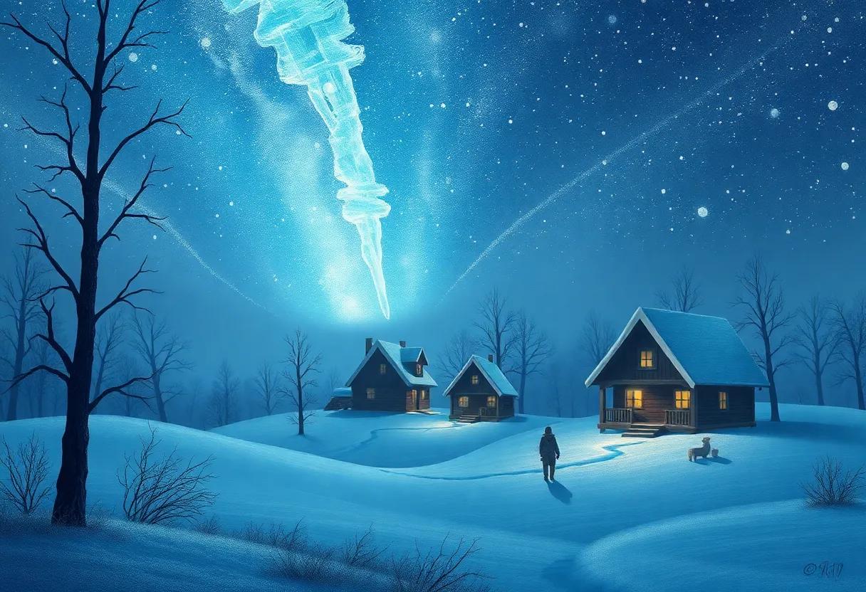 Whispers of​ the Icicle's song Reach ‍the Sleeping Village