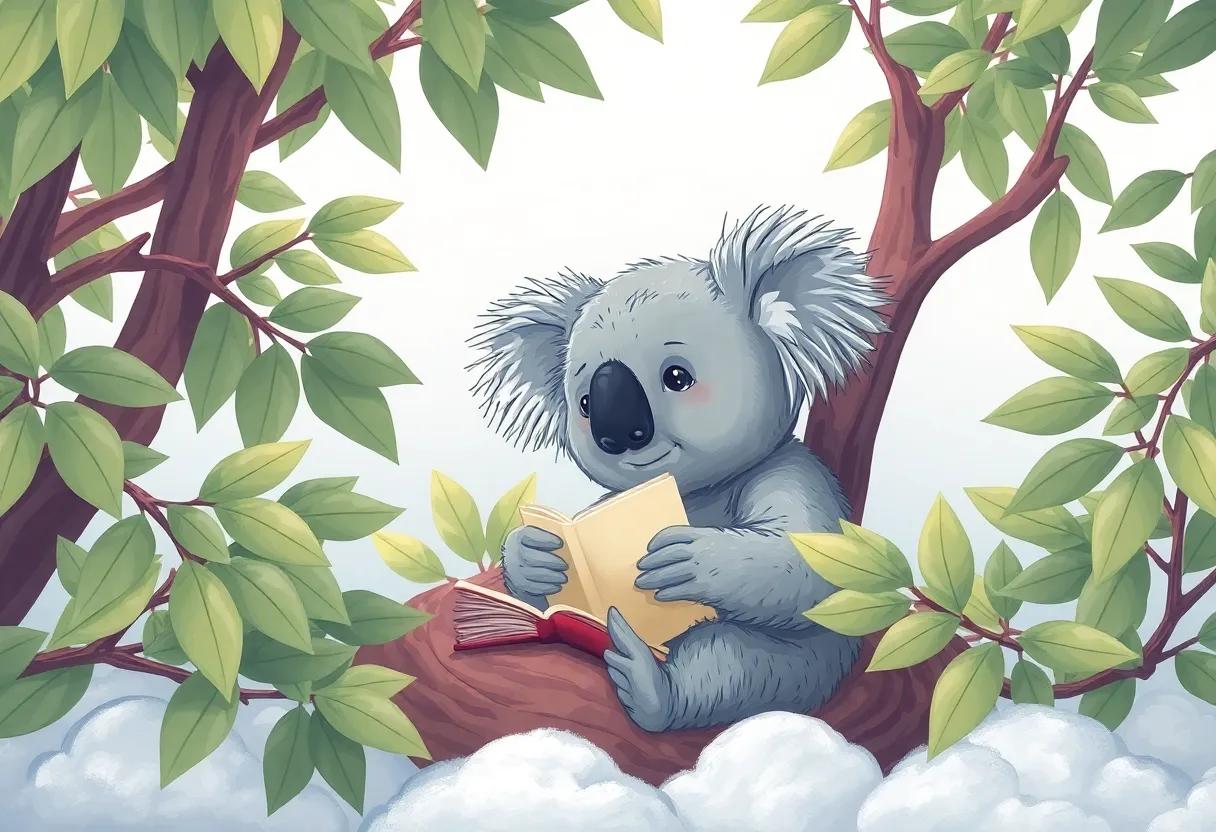The Cozy Koala nestled Among the Gently Swaying Eucalyptus Leaves