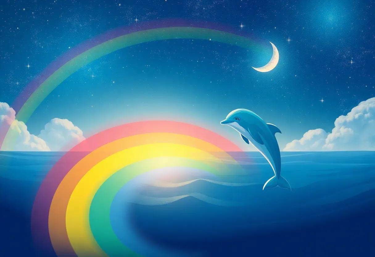 The Little Dolphin's Dream Beneath the Starry Sea