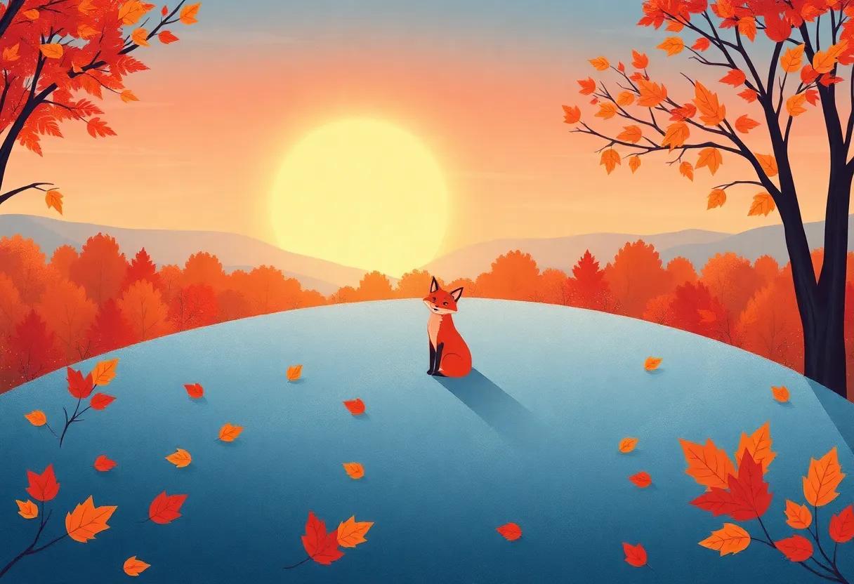The Little Fox⁣ Awakens to⁣ a Crisp Autumn Morning