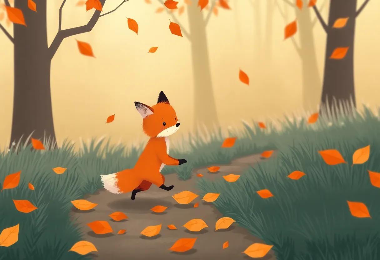 Chasing‍ Dancing Leaves Along‌ the Rustling⁣ Path