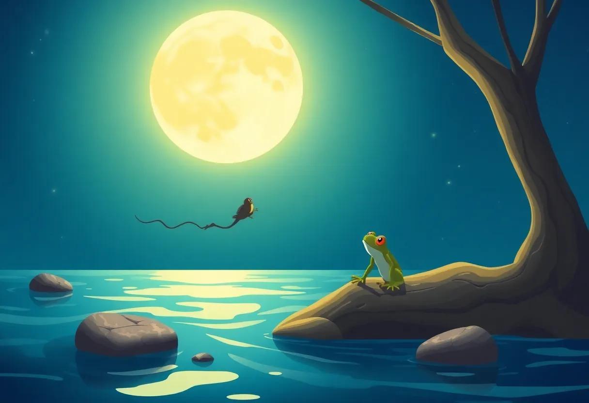 The magical moment of Leaping‌ Toward the Moon