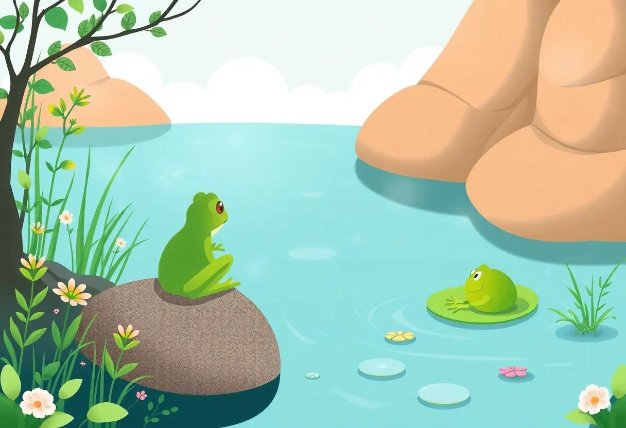 The Curious Little Frog Sets Off on a Journey